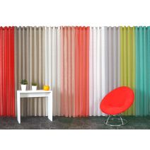 Rideau prêt à poser coloris galet 140 x 240 cm - DYLREV